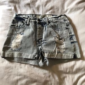 Brandy Melville High Waisted Acid Wash shorts